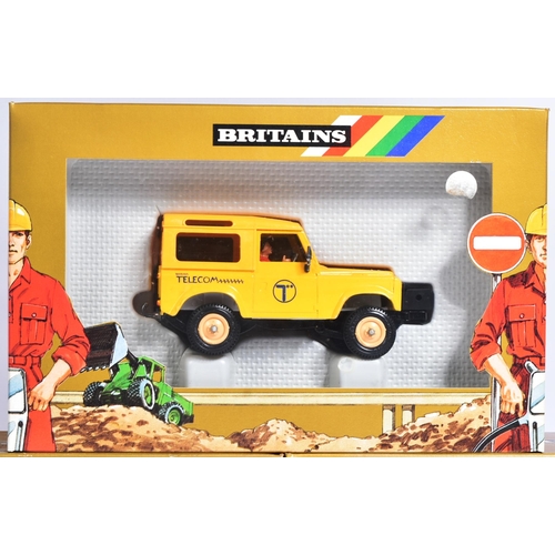 57 - Diecast - a collection of x3 vintage Britains 1/32 scale diecast Land Rovers comprising; 9917 Police... 