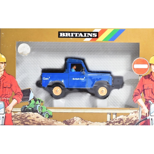 57 - Diecast - a collection of x3 vintage Britains 1/32 scale diecast Land Rovers comprising; 9917 Police... 