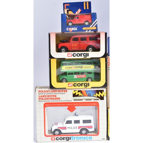 62 - Diecast - a collection of vintage Corgi diecast models to include; Corgitronics (x2 Police Land Rove... 