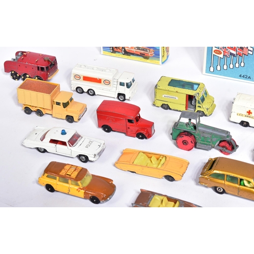 71 - Diecast - a collection of vintage diecast model cars, trucks and other vehicles along with x2 origin... 