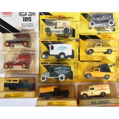 72 - Diecast - a collection of assorted Efsi (Holland) made boxed and carded diecast model cars. Largely ... 