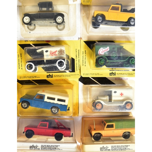 72 - Diecast - a collection of assorted Efsi (Holland) made boxed and carded diecast model cars. Largely ... 