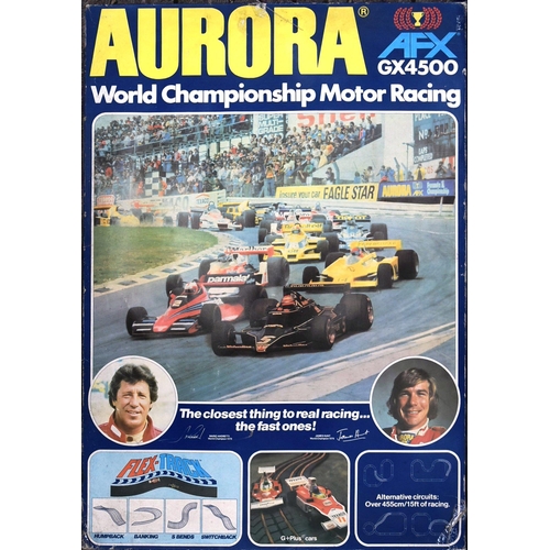 74 - Slot Car Racing - x3 vintage Aurora AFX made Scalextric style slot car racing sets comprising; World... 