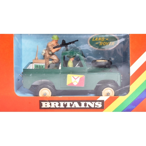 83 - Diecast - a collection of x3 vintage Britains diecast models comprising; 9782 Military Land Rover 95... 