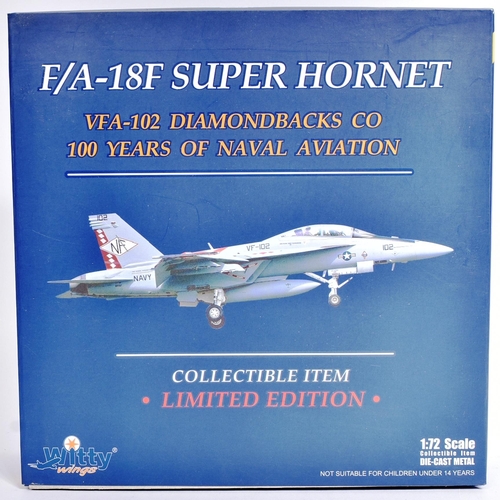 89 - Diecast - X2 Witty Wings 1/72 scale metal aircraft models, comprising of a duplicate of the F/A-18F ... 