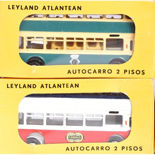 92 - Diecast - a collection of Portuguese Metosul diecast model Leyland Atlantean Buses. Diecast fatigued... 