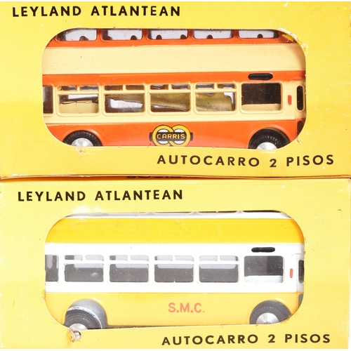 92 - Diecast - a collection of Portuguese Metosul diecast model Leyland Atlantean Buses. Diecast fatigued... 