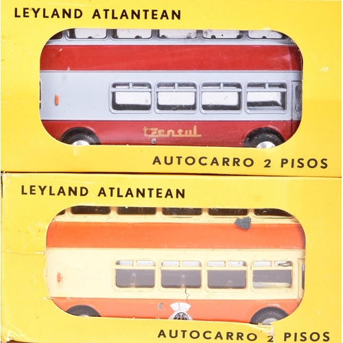 92 - Diecast - a collection of Portuguese Metosul diecast model Leyland Atlantean Buses. Diecast fatigued... 