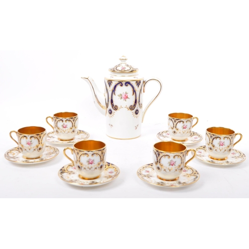 11 - Coalport - Early 20th century English circa 1930s porcelain china tea service set. Including six cup... 