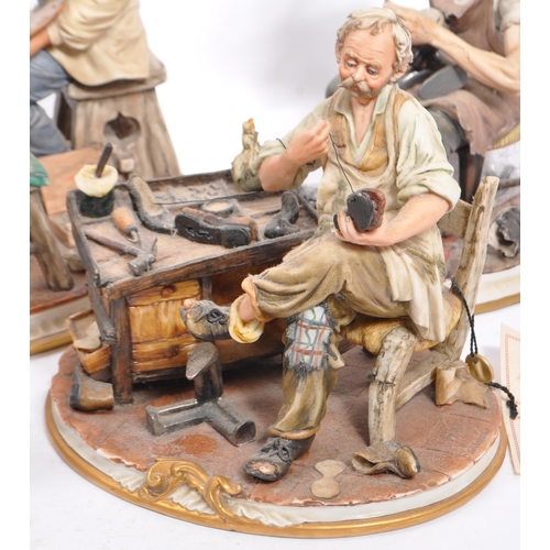 137 - Capodimonte - A collection of vintage 20th century Italian hand painted tableware figurines / statue... 