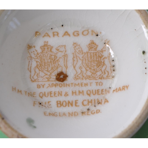 15 - Paragon - Early 20th century fine bone china porcelain tea service set. Having five cups and five sa... 