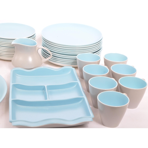 152 - Poole Pottery - Twintone  - Dove Grey and Sky Blue (colour code - C104). An extensive vintage mid 20... 