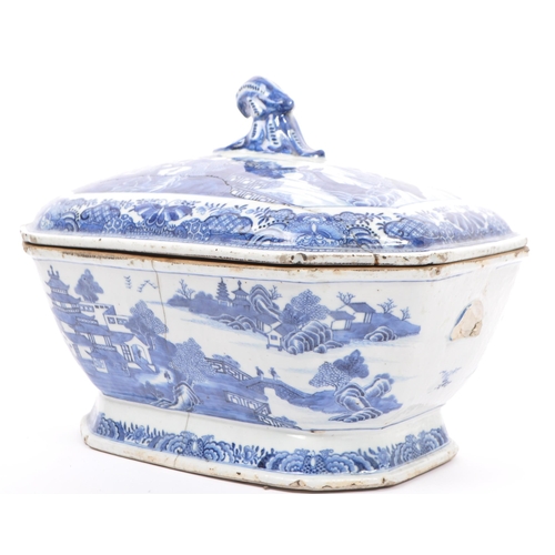 160 - A 19th Century Victorian tureen and cover along with matching meat/ serving plate, having coloured a... 