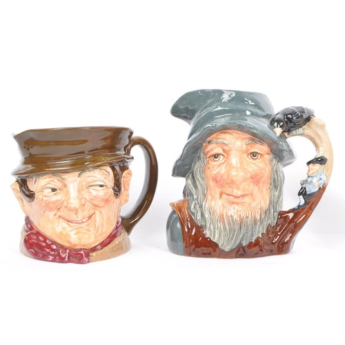 178 - Royal Doulton - A collection of large 20th century royal Doulton Toby and character jugs to include ... 