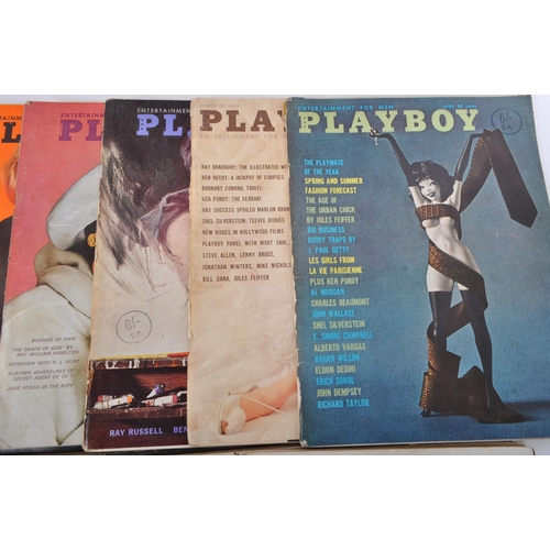 194 - Playboy - American men's lifestyle magazine - A collection of fifteen mid 20th century circa 1960s -... 