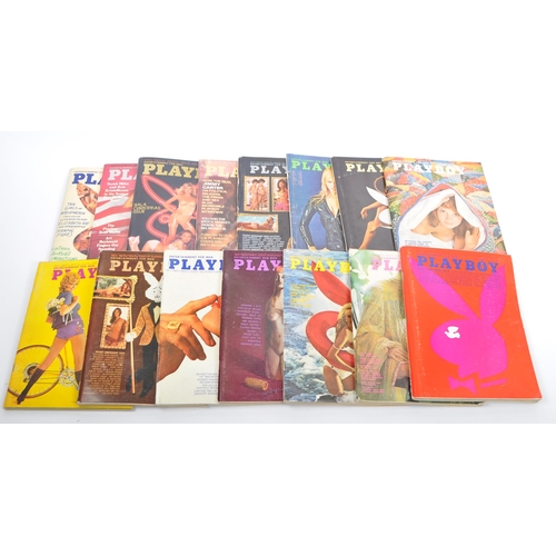 197 - Playboy - American men's lifestyle magazine - A collection of fifteen mid 20th century circa 1970s -... 