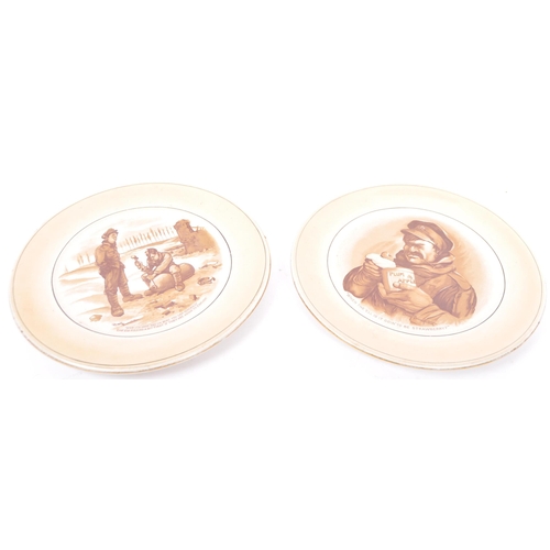 20 - A pair of Grimwades Bruce Bairnsfather wall plates. Made by The Girls of Staffordshire During The Wi... 