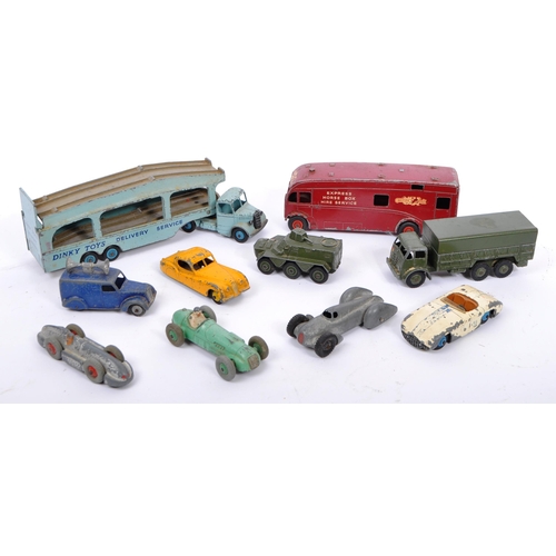 200 - A collection of 1950's Dinky Supertoys diecast models. To include; Horse Box, 10 Ton Army Truck, Pul... 