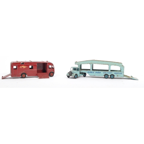 200 - A collection of 1950's Dinky Supertoys diecast models. To include; Horse Box, 10 Ton Army Truck, Pul... 