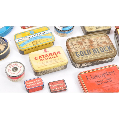 241 - A collection of vintage 20th century and later advertising branded tins in various sizes and colours... 