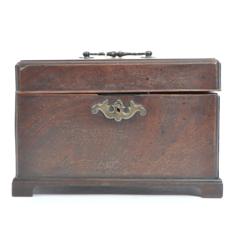 301 - A 19th century Victorian mahogany box. With aesthetic brass handle to the lid and detailed scrollwor... 