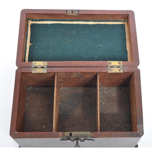 301 - A 19th century Victorian mahogany box. With aesthetic brass handle to the lid and detailed scrollwor... 