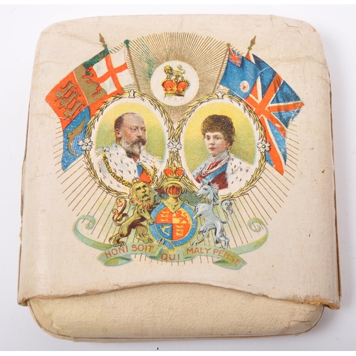 309 - Royalty & Tobacciana Interest - An Edwardian circa 1902 Edward VII Coronation illustrated cigar case... 