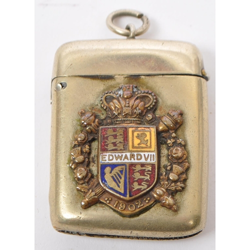 309 - Royalty & Tobacciana Interest - An Edwardian circa 1902 Edward VII Coronation illustrated cigar case... 