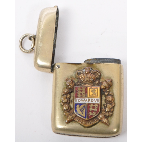 309 - Royalty & Tobacciana Interest - An Edwardian circa 1902 Edward VII Coronation illustrated cigar case... 