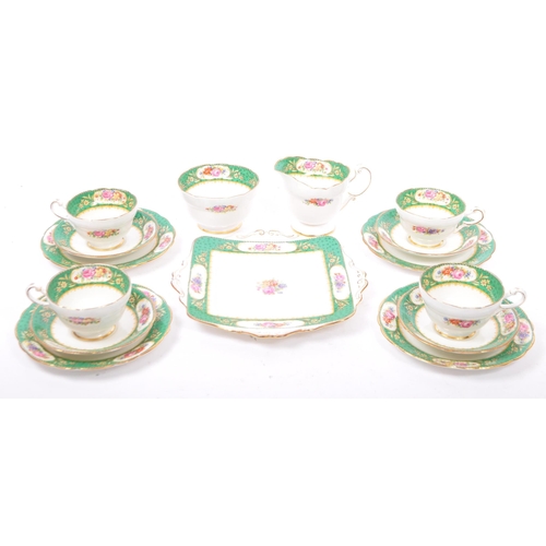 34 - Paragon - An early 20th century circa 1930s fine bone china porcelain tea service set in the style o... 