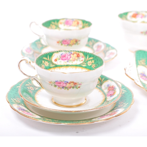 34 - Paragon - An early 20th century circa 1930s fine bone china porcelain tea service set in the style o... 