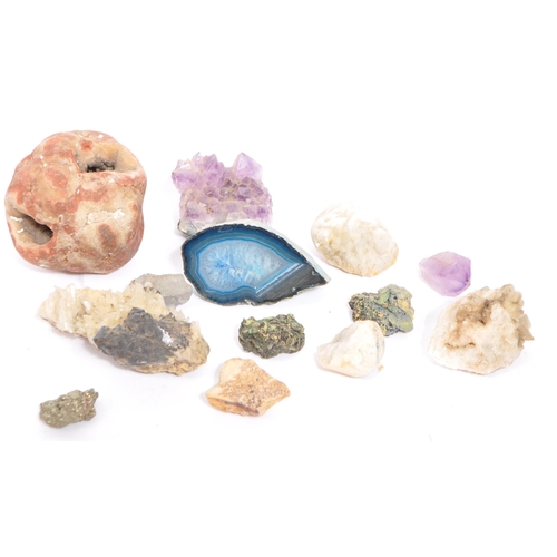 354 - Geology interest; Mineral, Fossil, Crystal & Rock Specimens. The lot to include assorted mineral spe... 