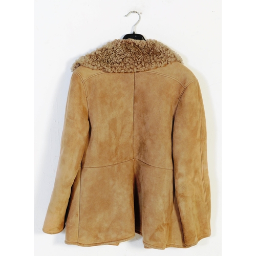 356 - A vintage circa 1960s afghan style penny lane sheepskin coat jacket. British made. Label for Morland... 