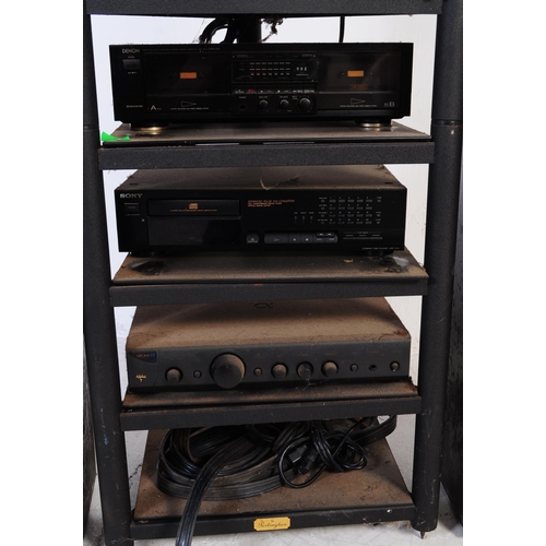 400 - A vintage 20th century music Hi-Fi stacking system. Comprising of Denon precision audio component / ... 