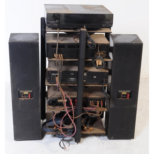 400 - A vintage 20th century music Hi-Fi stacking system. Comprising of Denon precision audio component / ... 