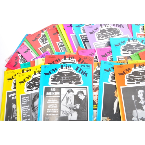 407 - A large collection of Now Dig This music rock and roll magazines detailing classic rock, blues and j... 