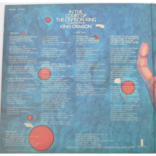 432 - King Crimson - In the court of the crimson king - Vintage mid 20th century LP long play record album... 