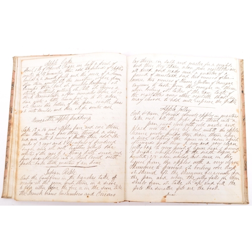 449 - A 19th century Victorian hand written recipe book. Property of Jane Dexter. To include recipes for m... 