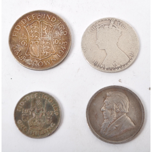 458 - A collection of silver United Kingdom George V three pence coins circa 1930s. Also including 1896 So... 