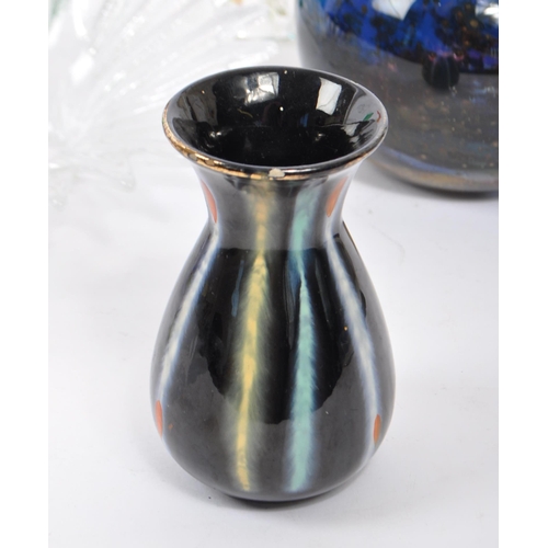 47 - A collection of 20th century art glass to include a Japanese art glass vase in the manner of Archime... 