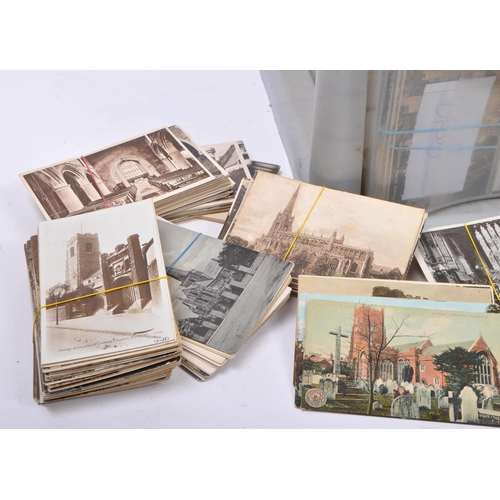 479 - Postcards of UK Churches - An extensive archive of 1910s to post WWII UK church postcards. All small... 