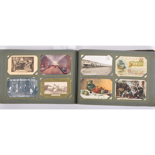 480 - An Edwardian Postcard collection - A collection of Edwardian circa 1900 in contemporary album. All s... 