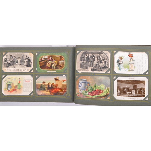 480 - An Edwardian Postcard collection - A collection of Edwardian circa 1900 in contemporary album. All s... 