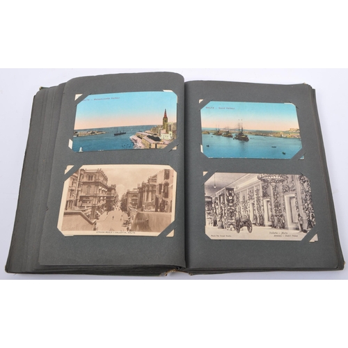 499 - Malta Postcard Collection - A collection of 1900s to WWII era Malta postcards in an Edwardian album.... 