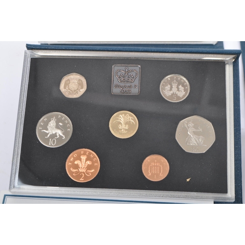 505 - The Royal Mint - United Kingdom proof coin collection. To include the years, 1983, 1985, 1986, 1987,... 