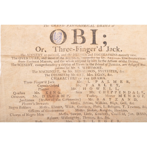 506 - George III 1805 Theatre Playbill - An early 19th century George III theatre playbill for Lovers' Vow... 