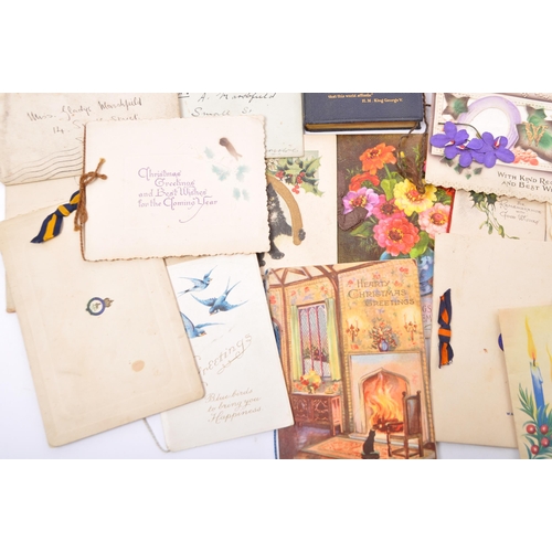 526 - A collection of early 20th century / pre WWII postcards. Collection of 30+ to include mainly embroid... 