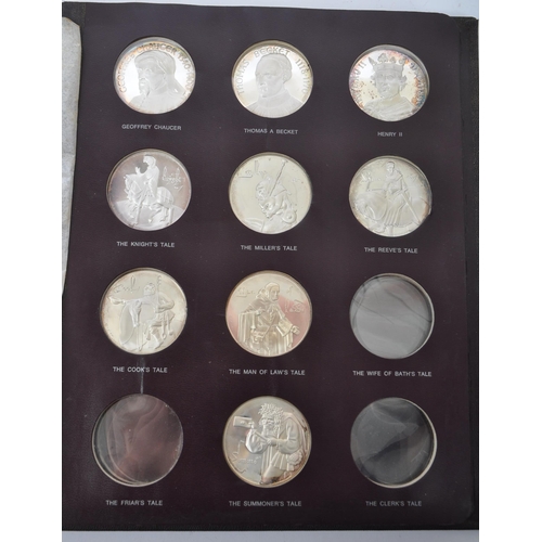 531 - Chaucer and the Canterbury Tales - First edition proof coin set. Only ten coins, to include. Geoffre... 