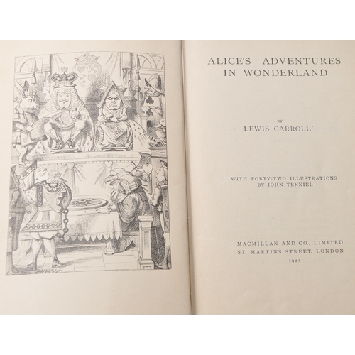 541 - A 1925, 180th printing, Alice's Adventures In Wonderland hardback book, written by Lewis Carroll, wi... 