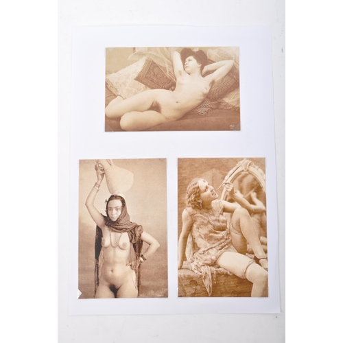 543 - A collection of thirty four 20th century French nude erotic postcards cartes erotique. Presented in ... 